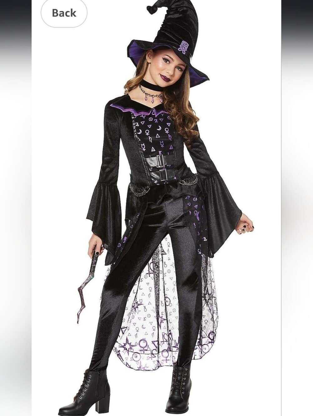 Spirit Halloween Dark Coven Witch Costume Kids Size 8-10